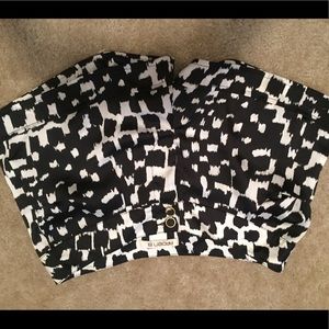 Black and white print shorts